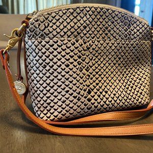 Brahmin Crossbody White & Black alligator leather